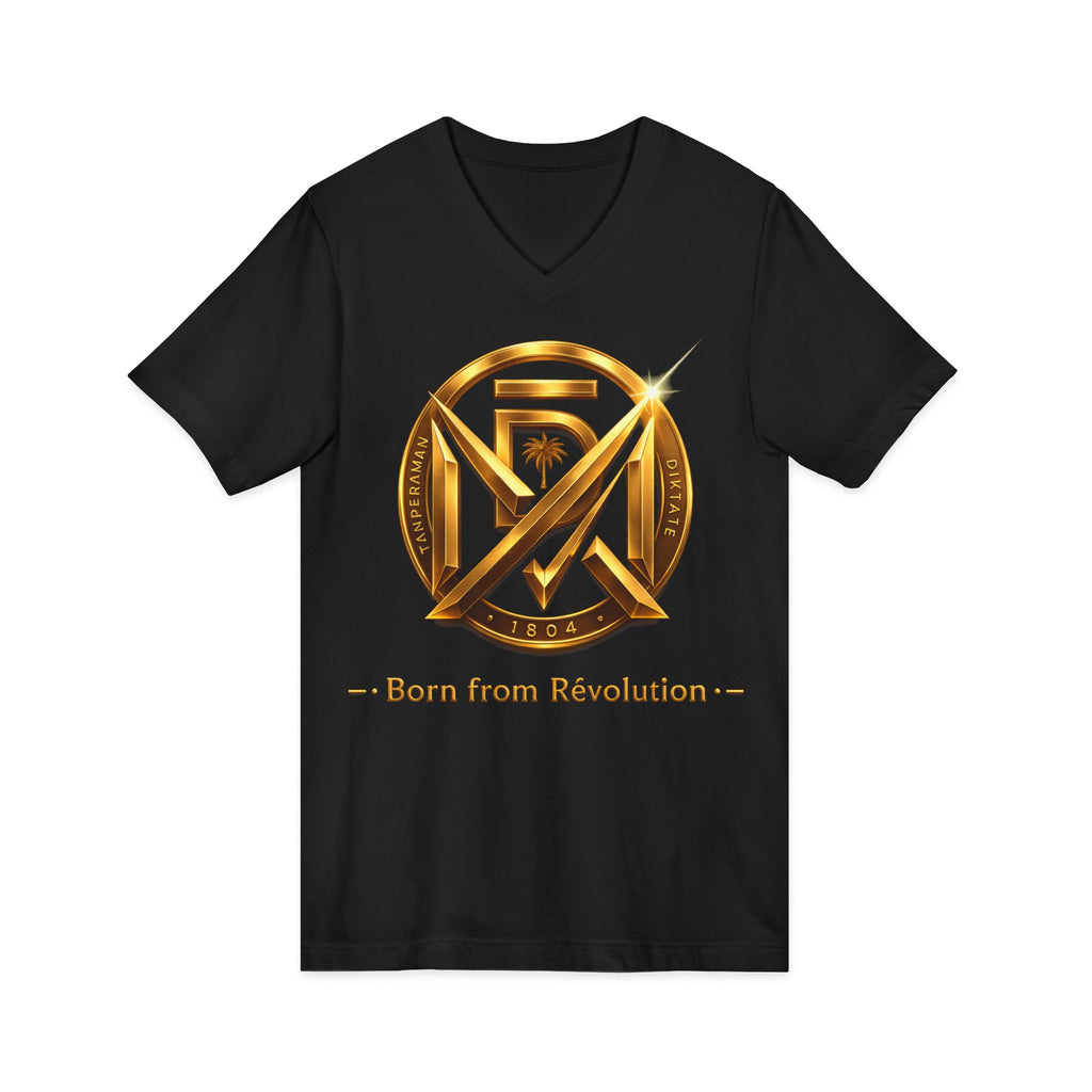 Unisex Short V-Neck Tee — front view