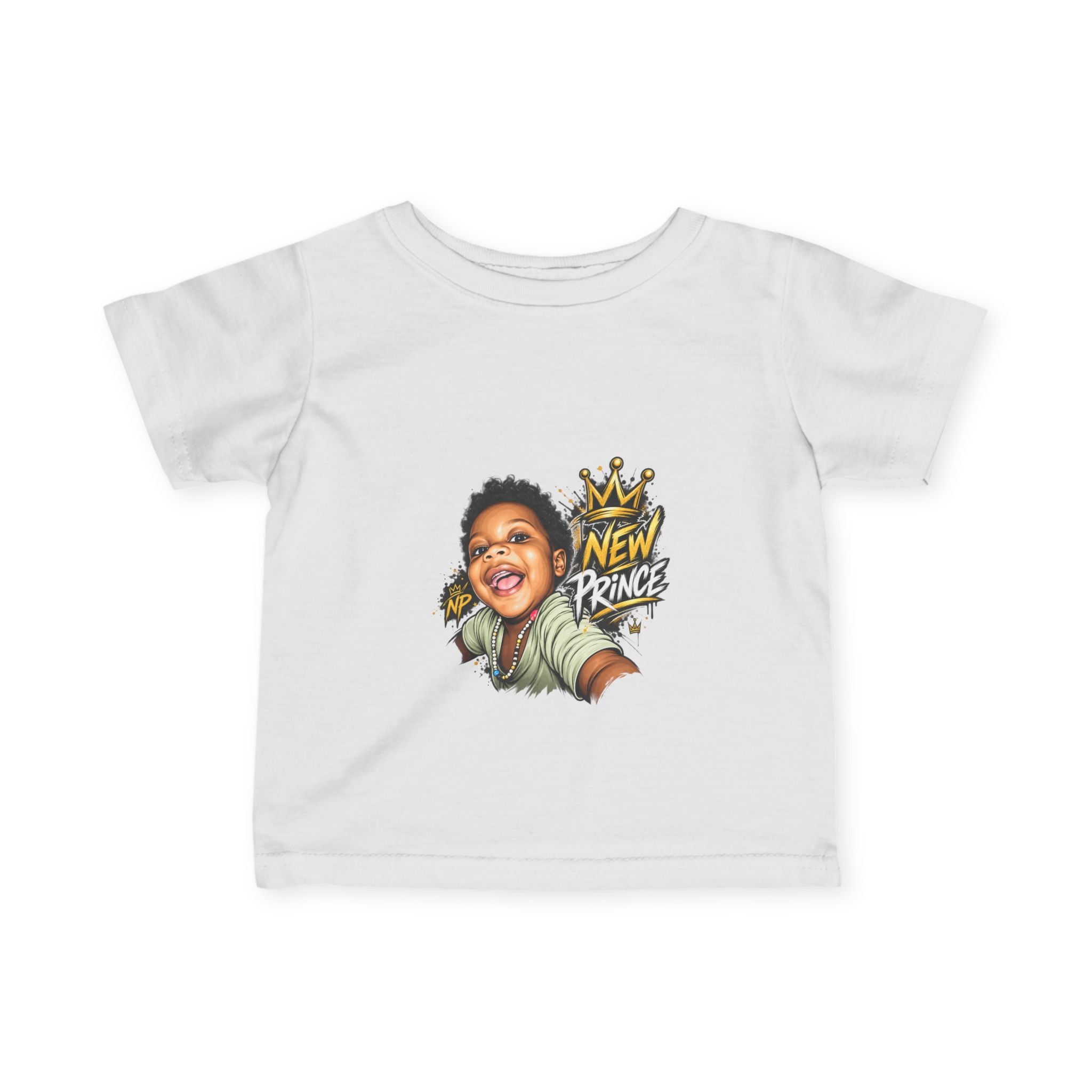 New Prince Baby Tee — Infant Graphic Shirt, back view