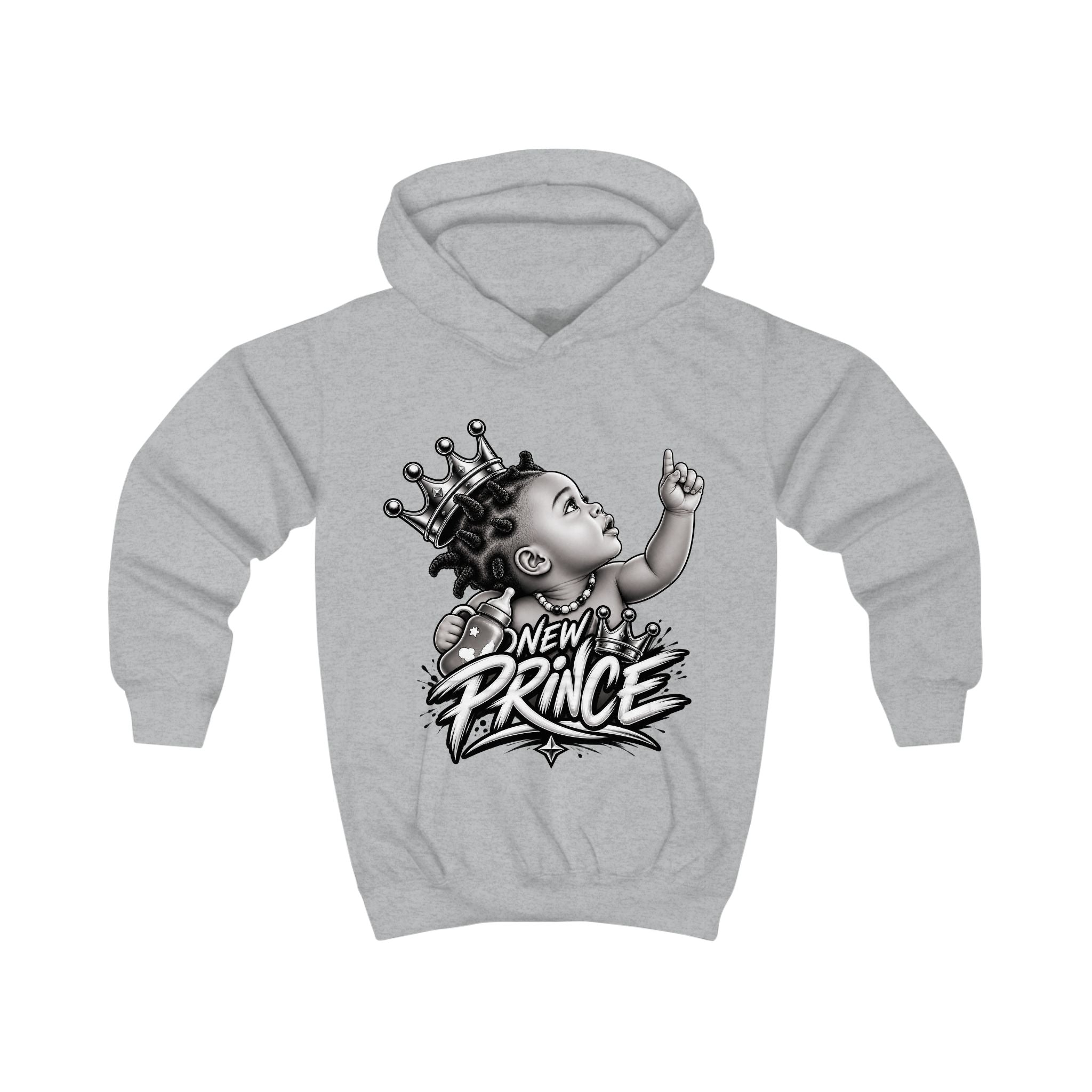 Kids Hoodie — New Prince, styled photo 2