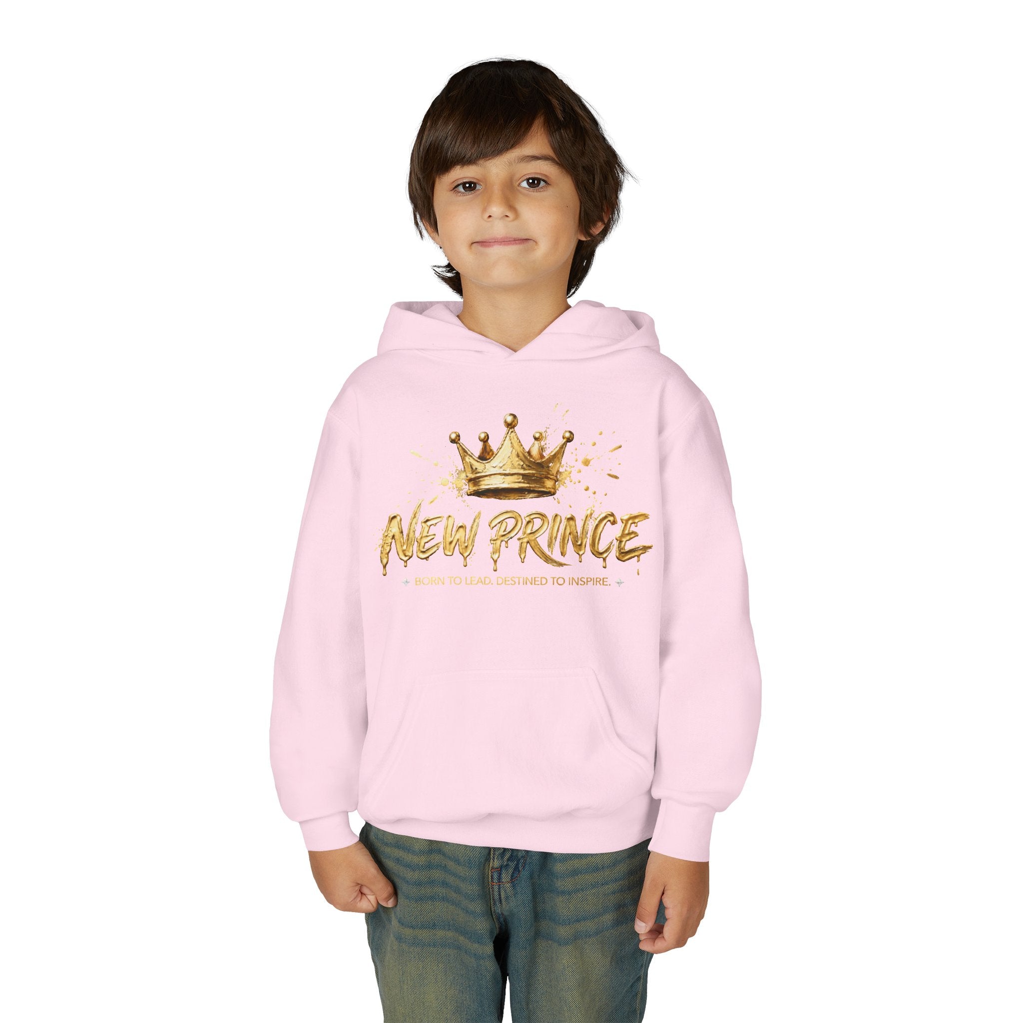"New Prince" Crown Graphic Kids' Pullover — styled photo 10