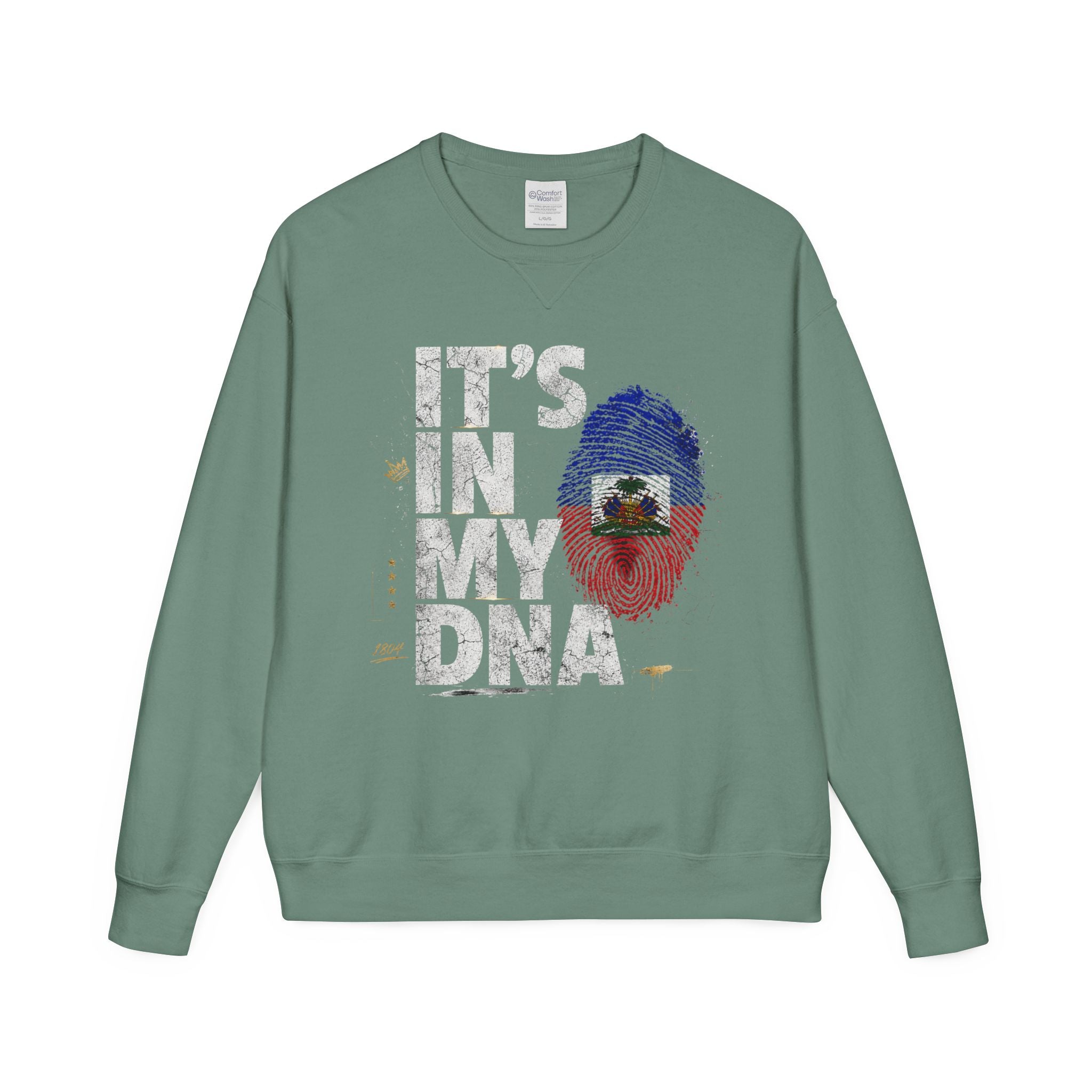 My DNA 1804 Haitian Flag Crewneck — styled photo 3