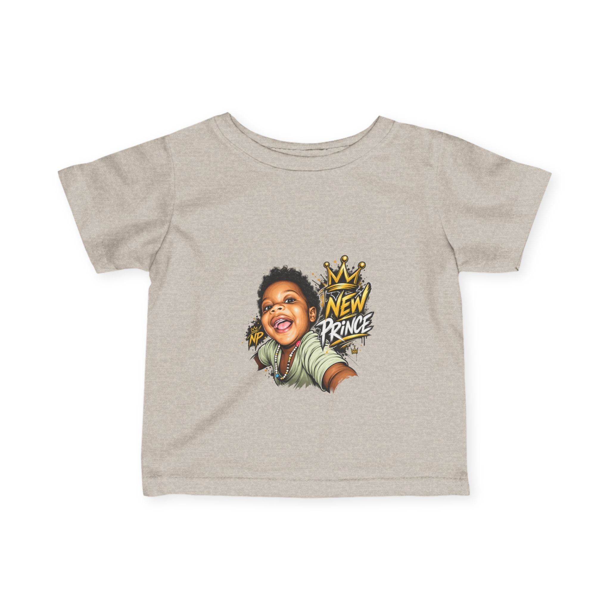 New Prince Baby Tee — Infant Graphic Shirt, side view