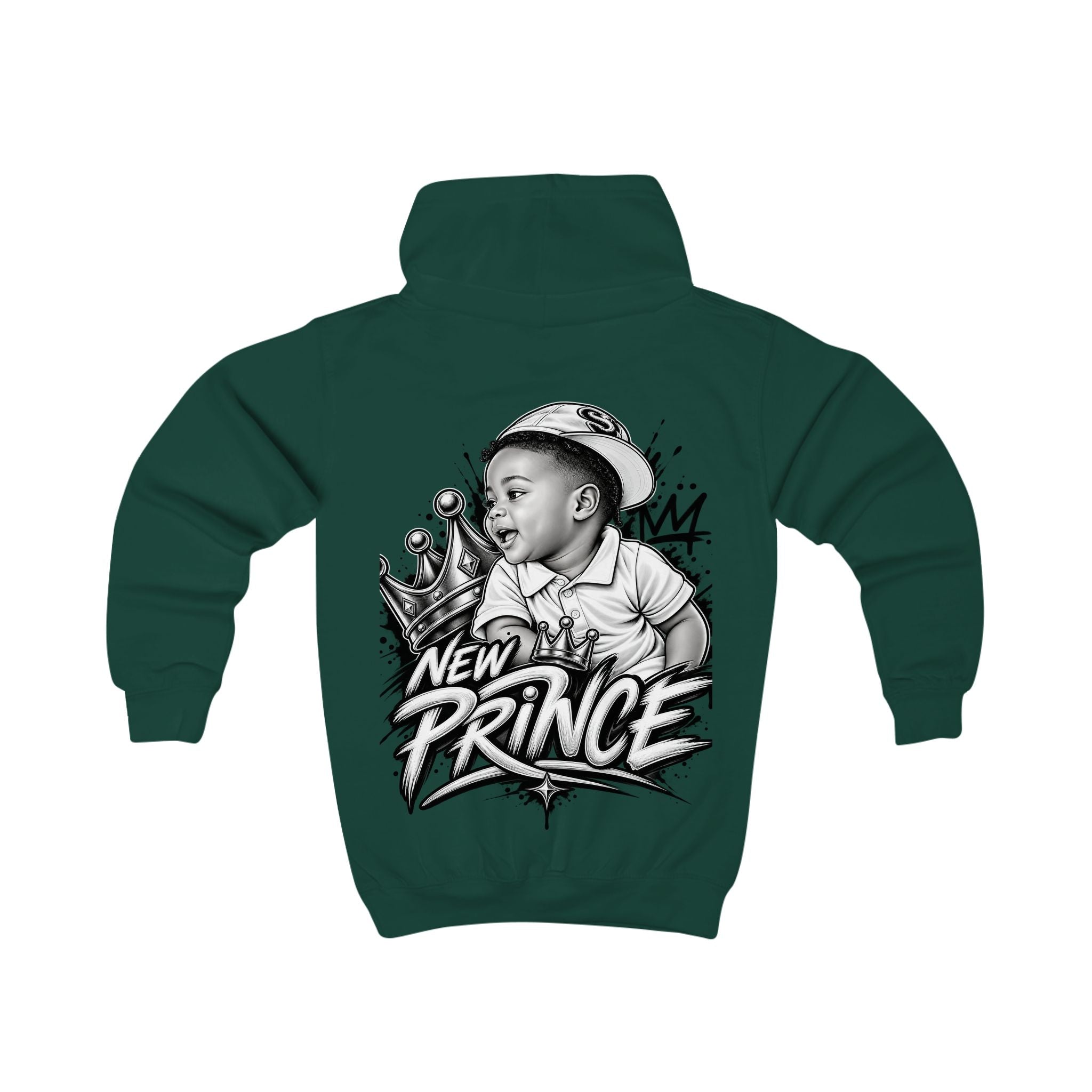 Kids Hoodie - 'New Prince' Crowned Baby Graphic Pullover for Toddlers