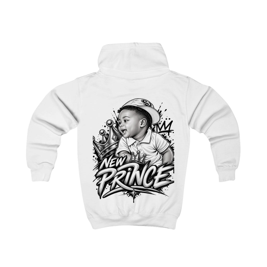 Kids Hoodie - 'New Prince' Crowned Baby Graphic Pullover for Toddlers