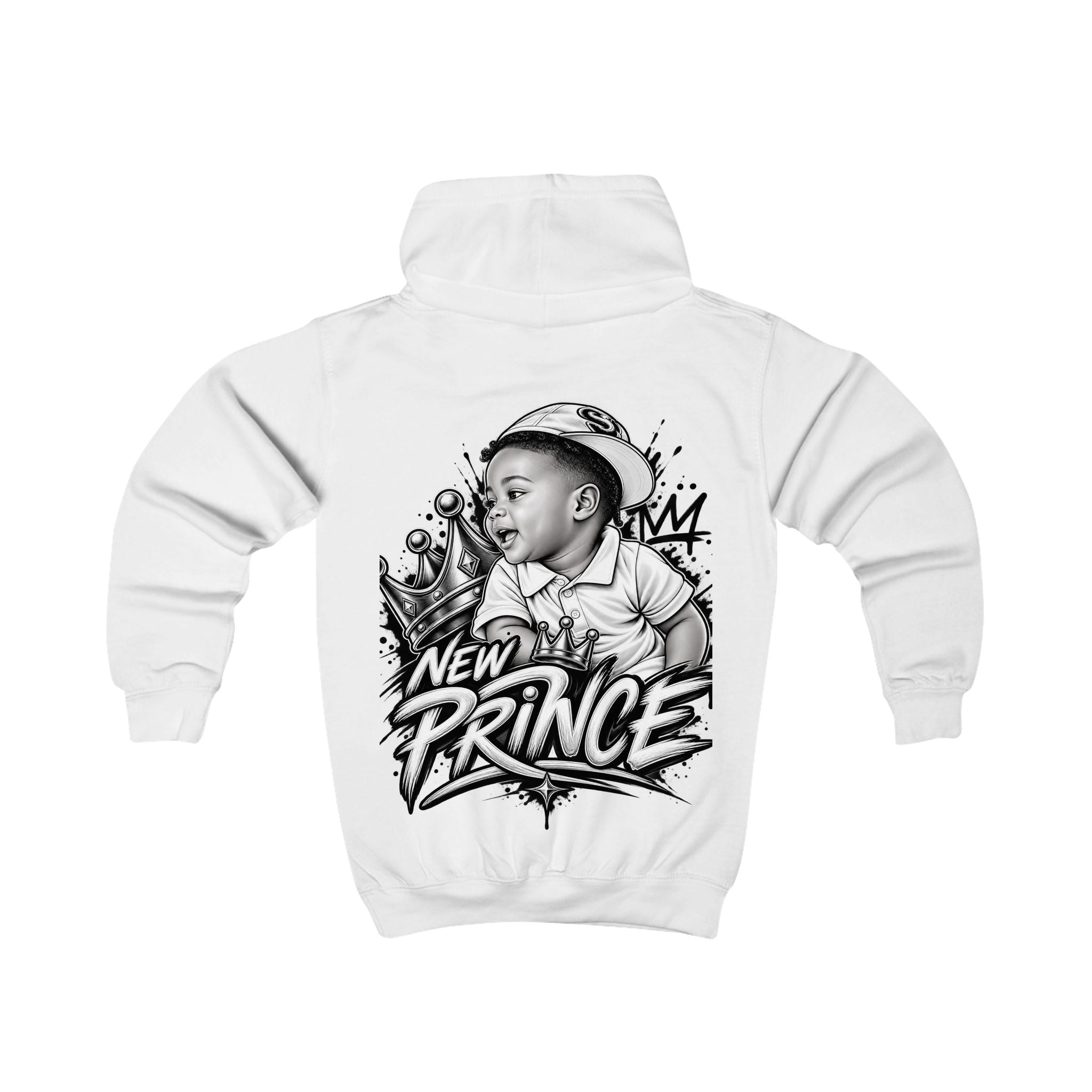 Kids Hoodie - 'New Prince' Crowned Baby Graphic Pullover for Toddlers