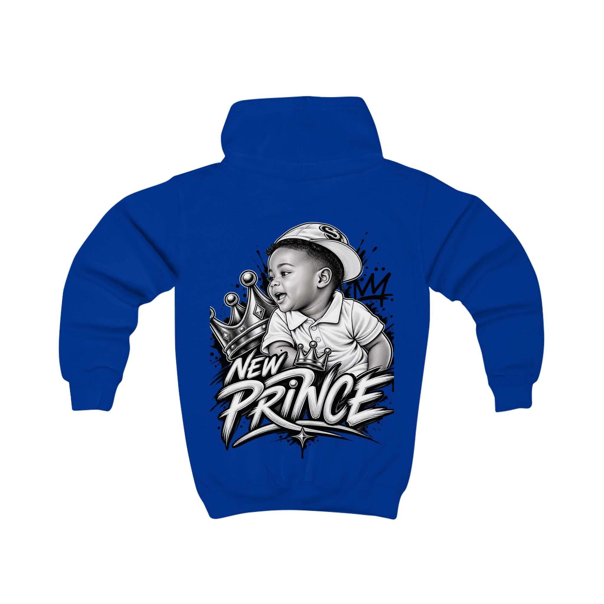 Kids Hoodie - 'New Prince' Crowned Baby Graphic Pullover for Toddlers