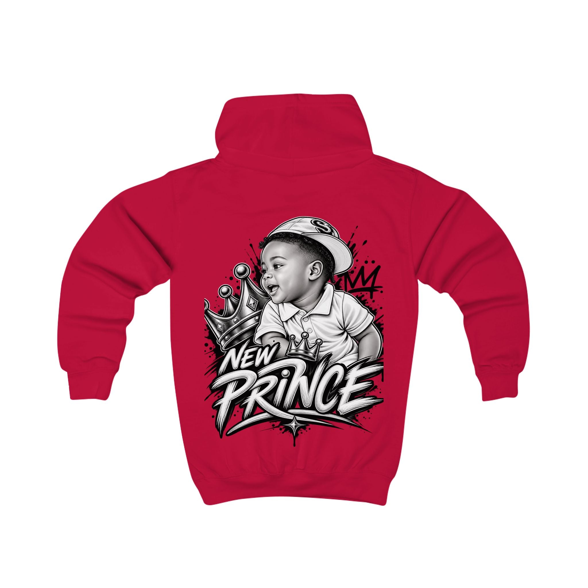 Kids Hoodie - 'New Prince' Crowned Baby Graphic Pullover for Toddlers