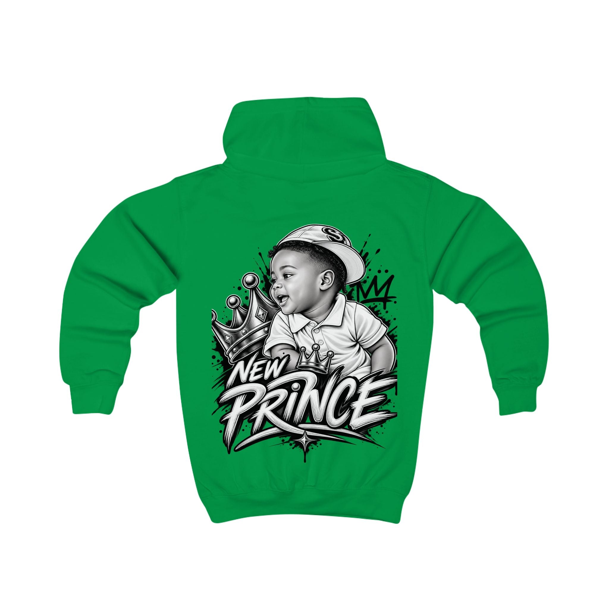 Kids Hoodie - 'New Prince' Crowned Baby Graphic Pullover for Toddlers