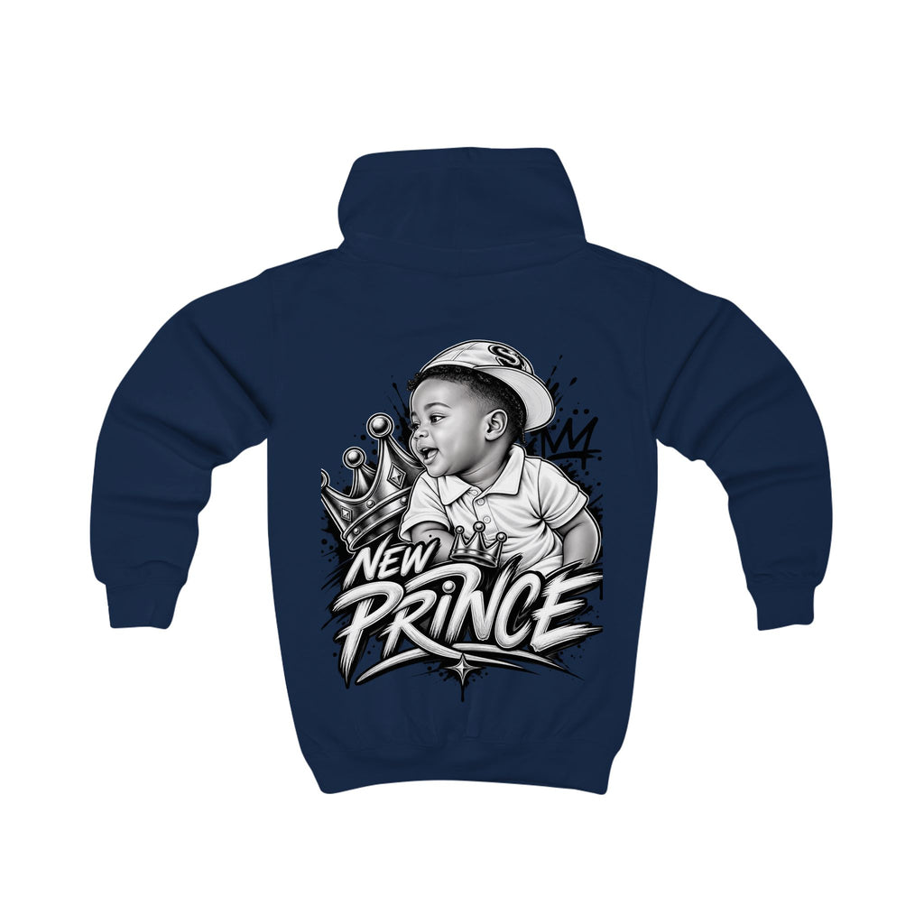 Kids Hoodie - 'New Prince' Crowned Baby Graphic Pullover for Toddlers