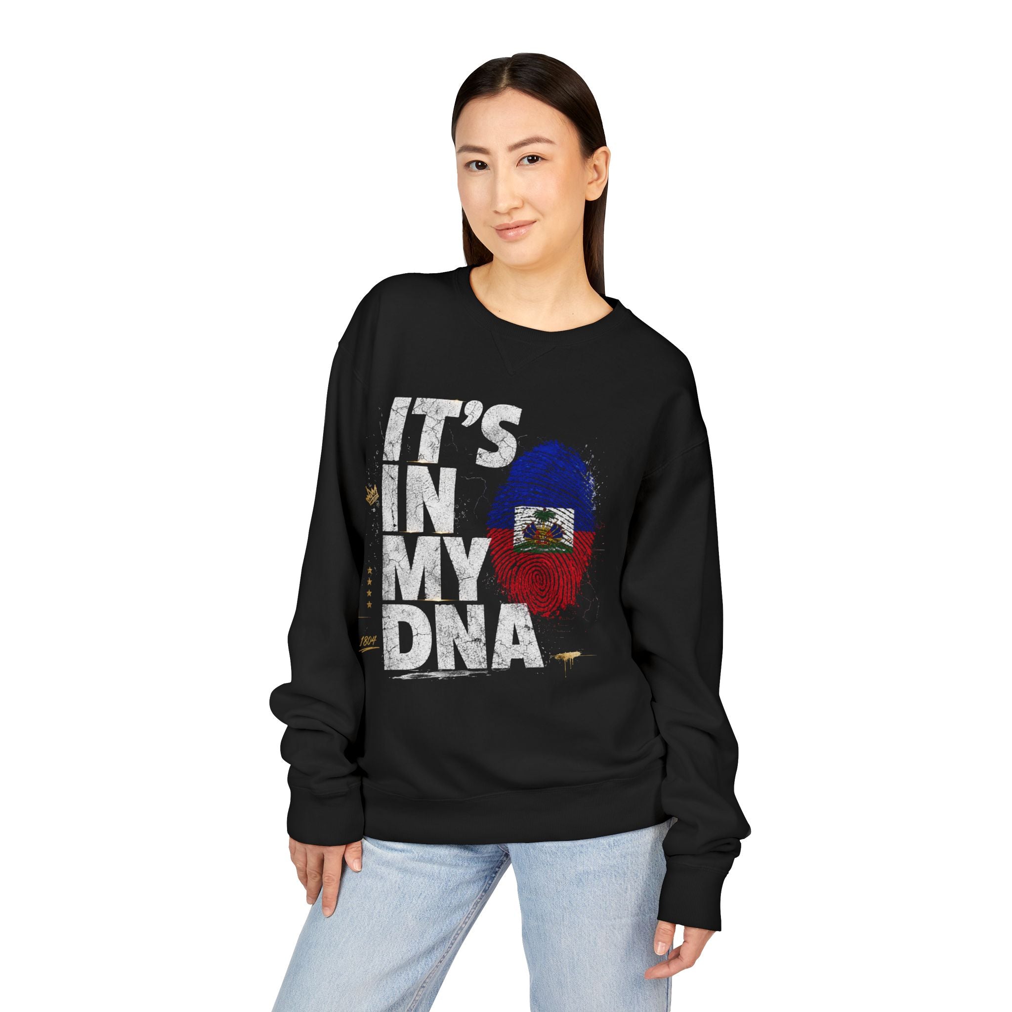 My DNA 1804 Haitian Flag Crewneck — styled photo 19