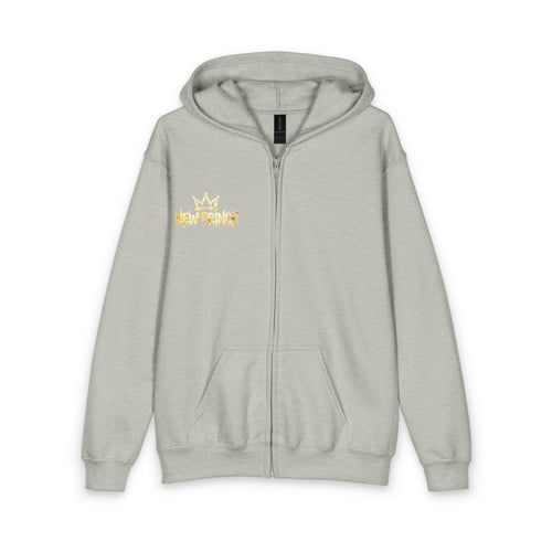 New Prince Crowned Smiling Child Youth Zip Hoodie — back view