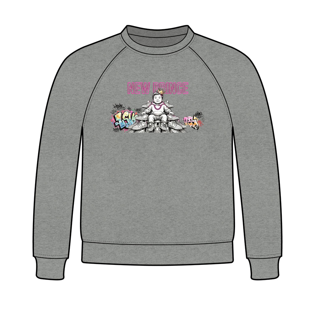 New Prince Youth Crewneck Sweatshirt — back view