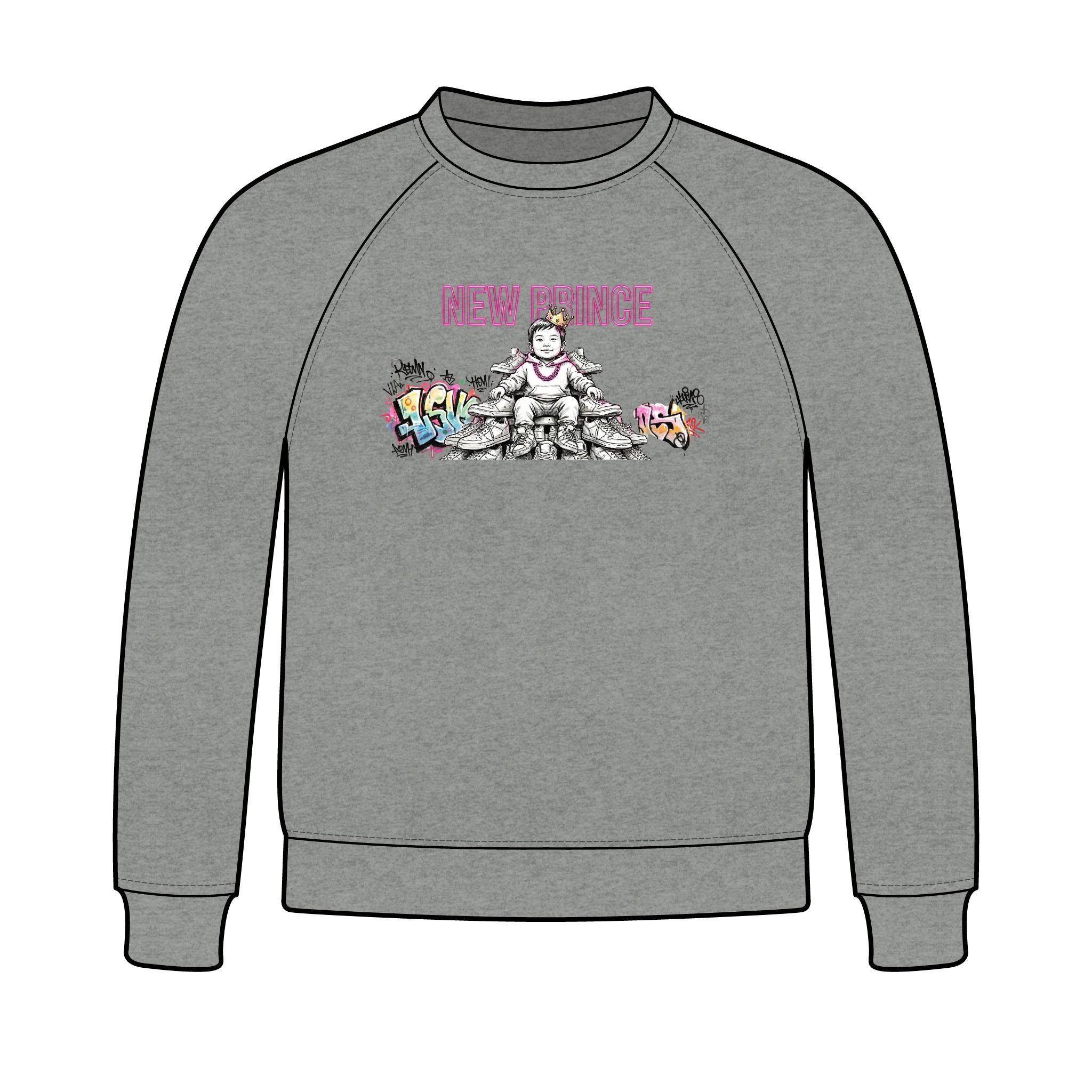 New Prince Youth Crewneck Sweatshirt — back view