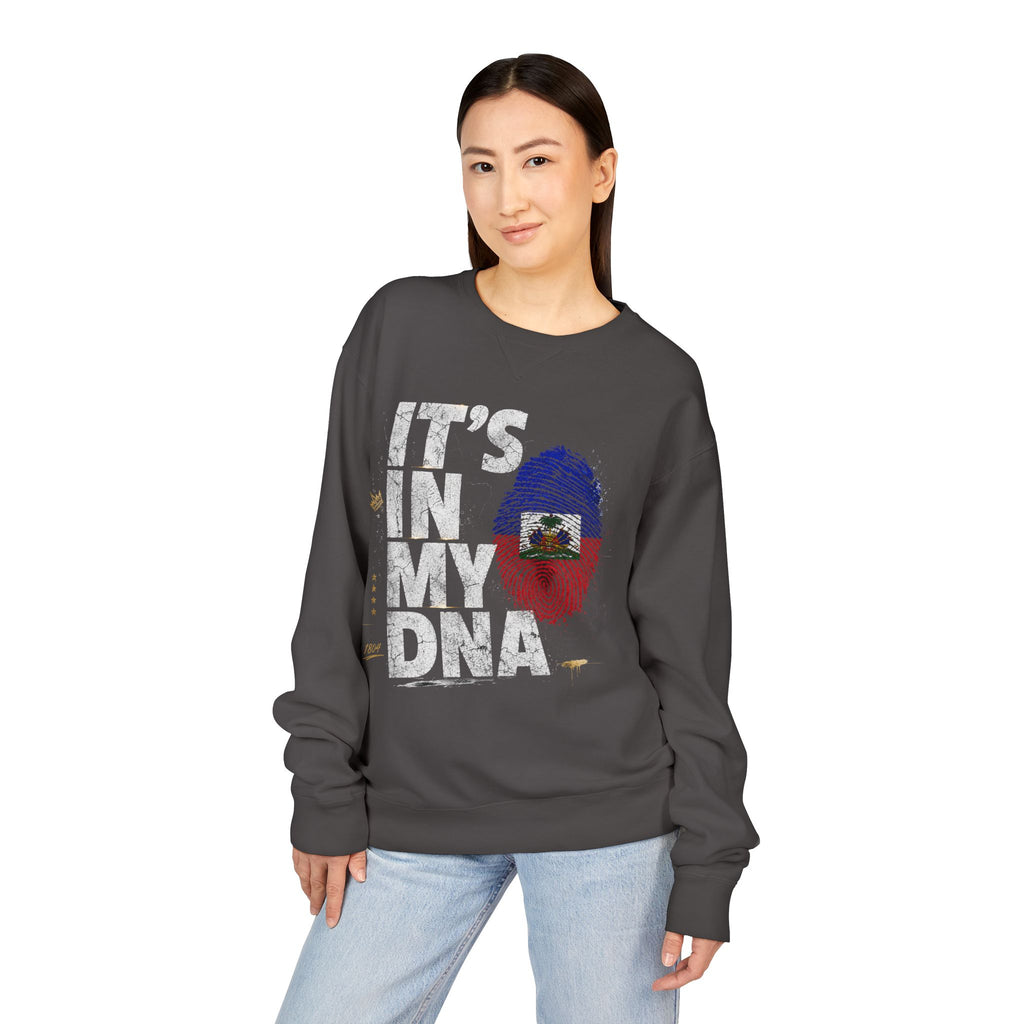 My DNA 1804 Haitian Flag Crewneck — styled photo 16