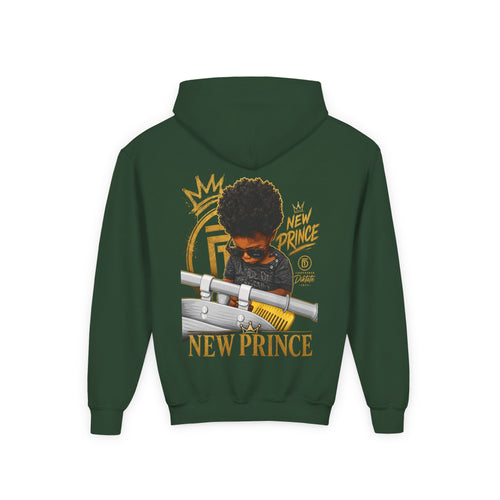 "New Prince" Crown Graphic Kids' Pullover — back view