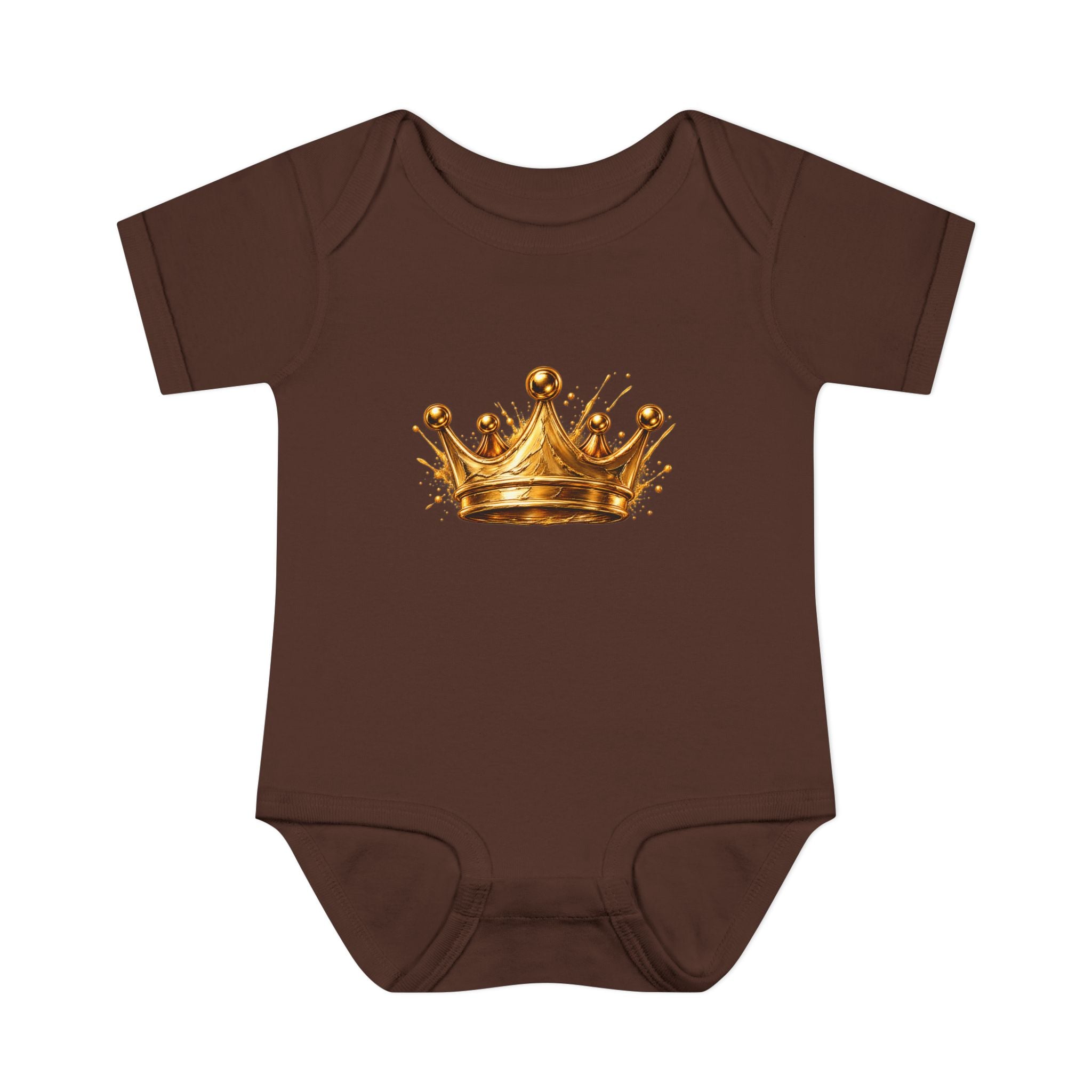 New Prince Baby Bodysuit — Infant Rib Onesie, side view