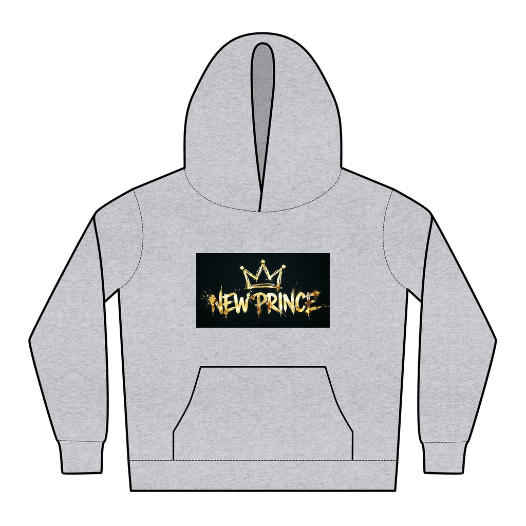 "New Prince" Hoodie — Black Relaxed for Boys, back view