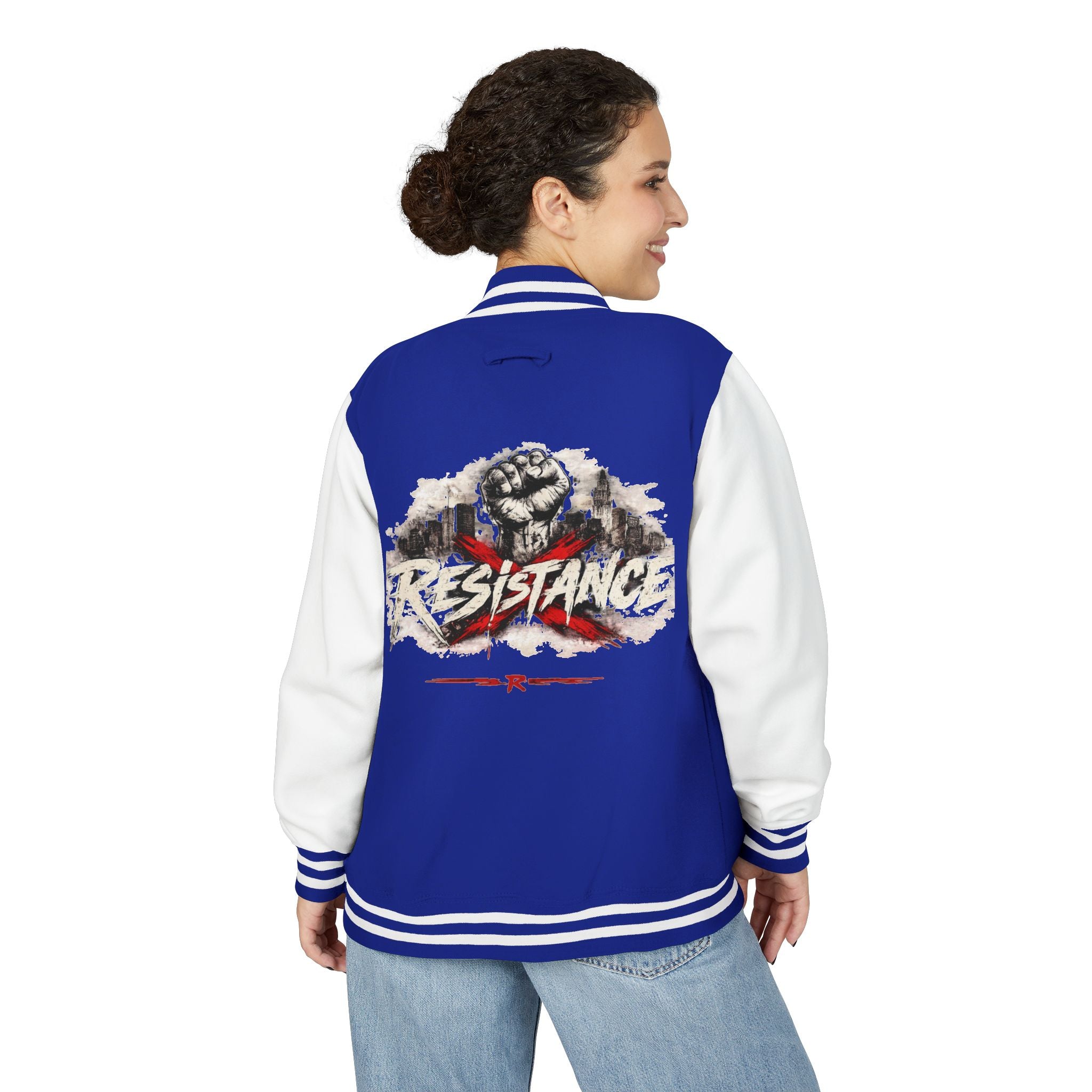 Resistance Varsity Jacket — styled photo, view 17