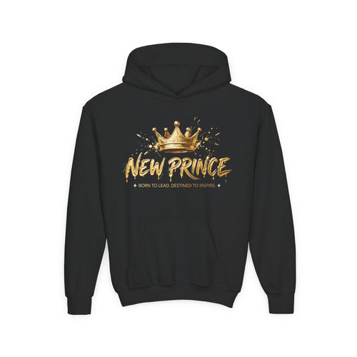 "New Prince" Crown Graphic Kids' Pullover — front view