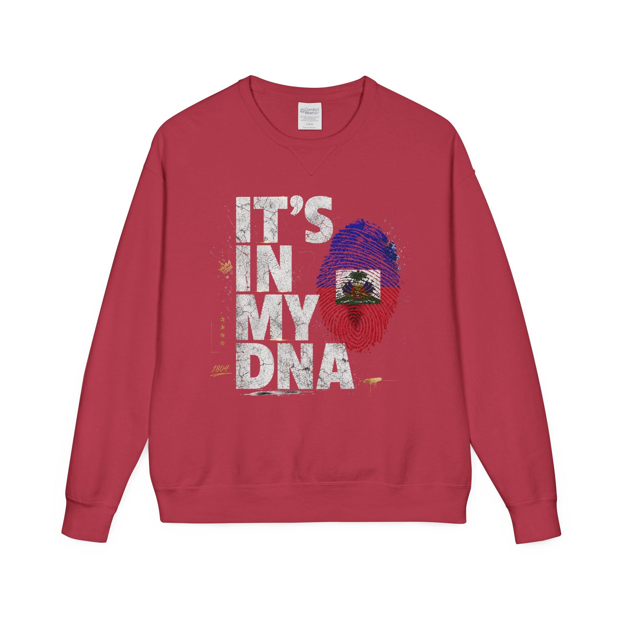 My DNA 1804 Haitian Flag Crewneck — styled photo 7