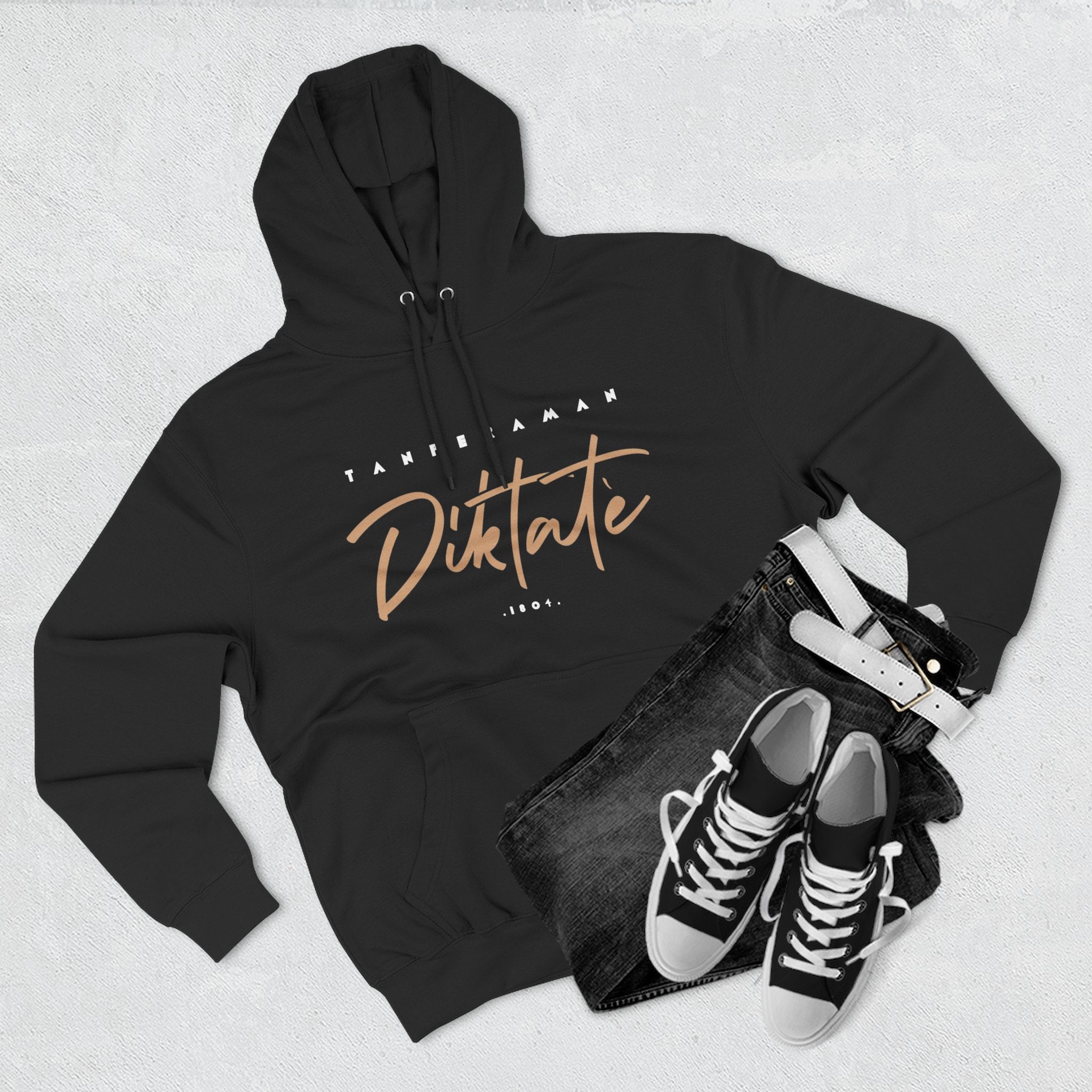 Three-Panel Fleece Hoodie — side view