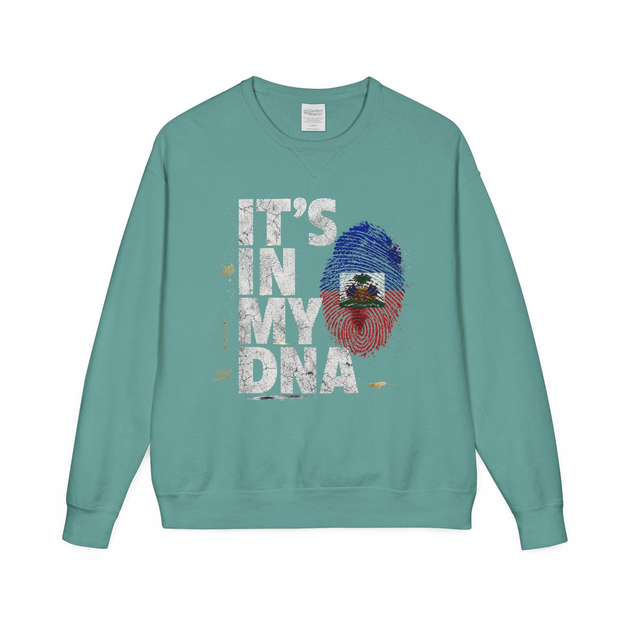 My DNA 1804 Haitian Flag Crewneck — styled photo 2
