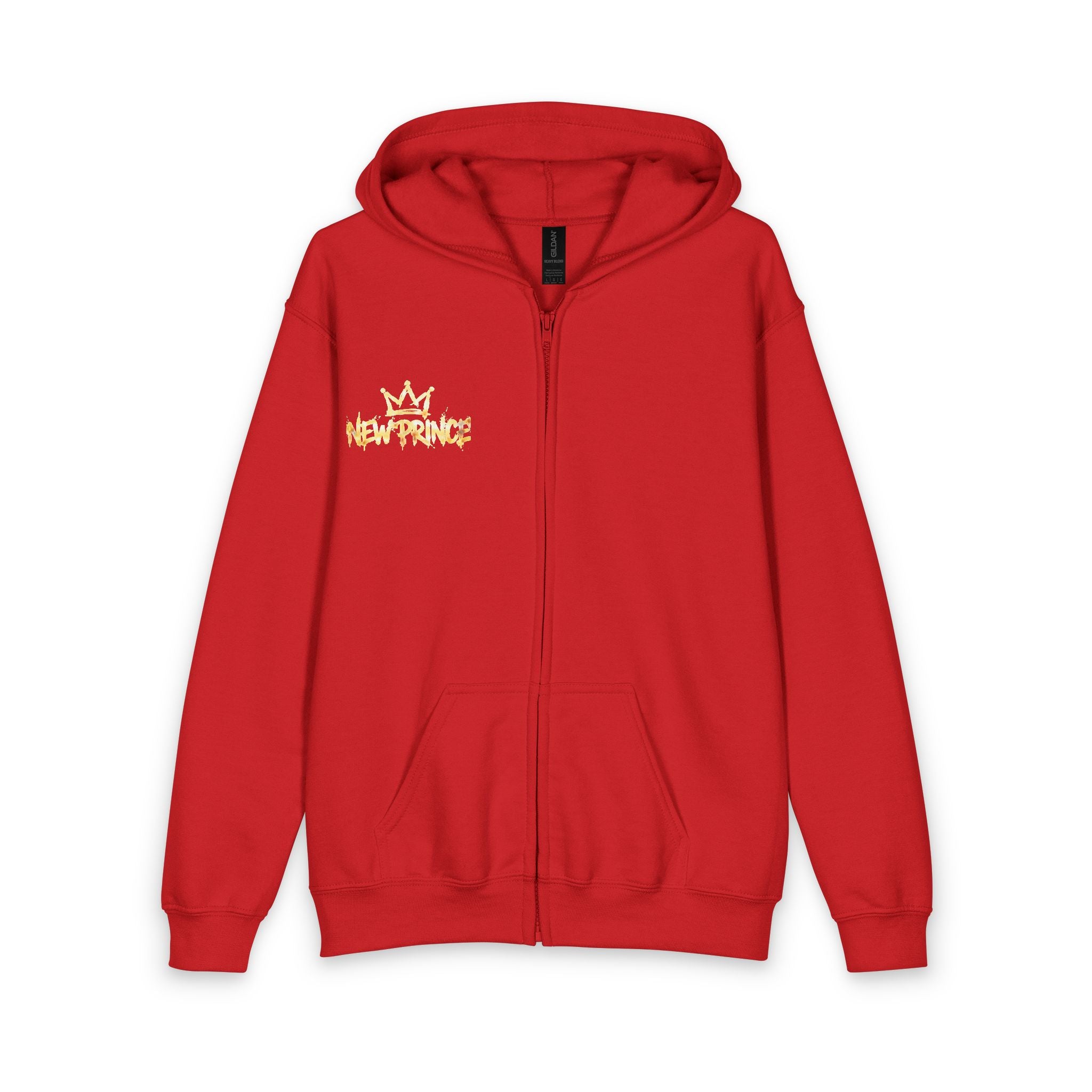 New Prince Crowned Smiling Child Youth Zip Hoodie — styled photo 1