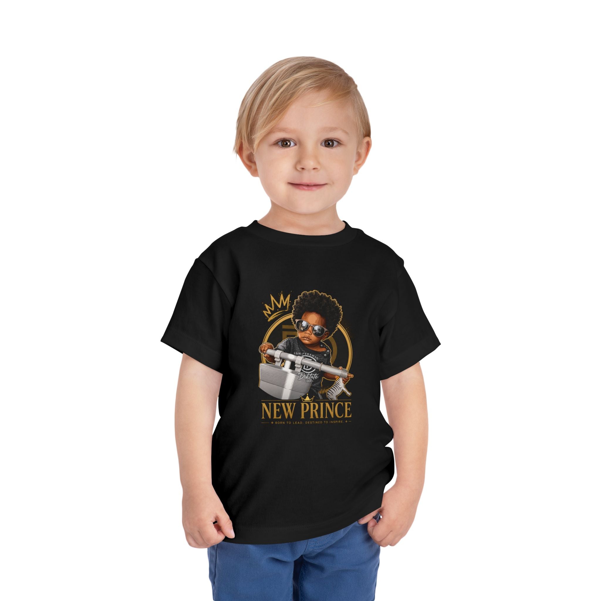 "New Prince" Afro Baby Shirt — back view