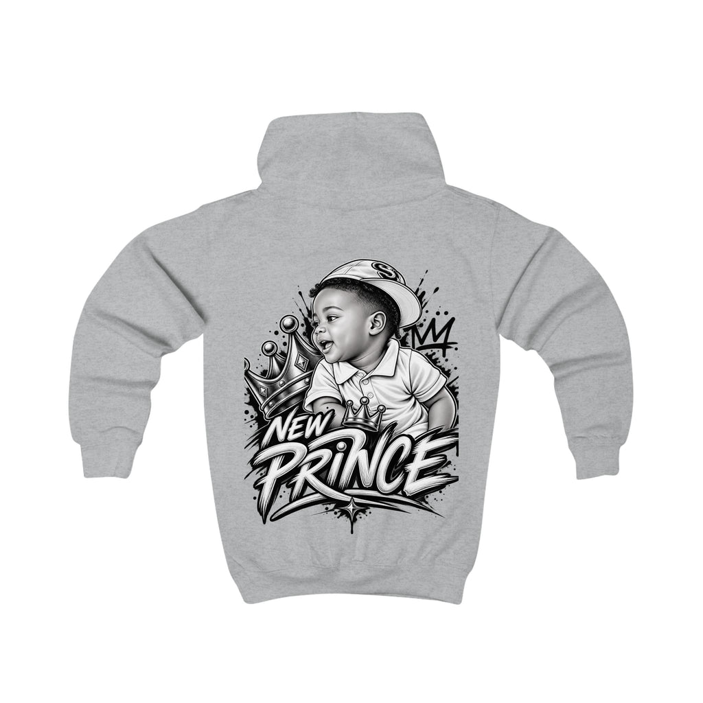 Kids Hoodie - 'New Prince' Crowned Baby Graphic Pullover for Toddlers