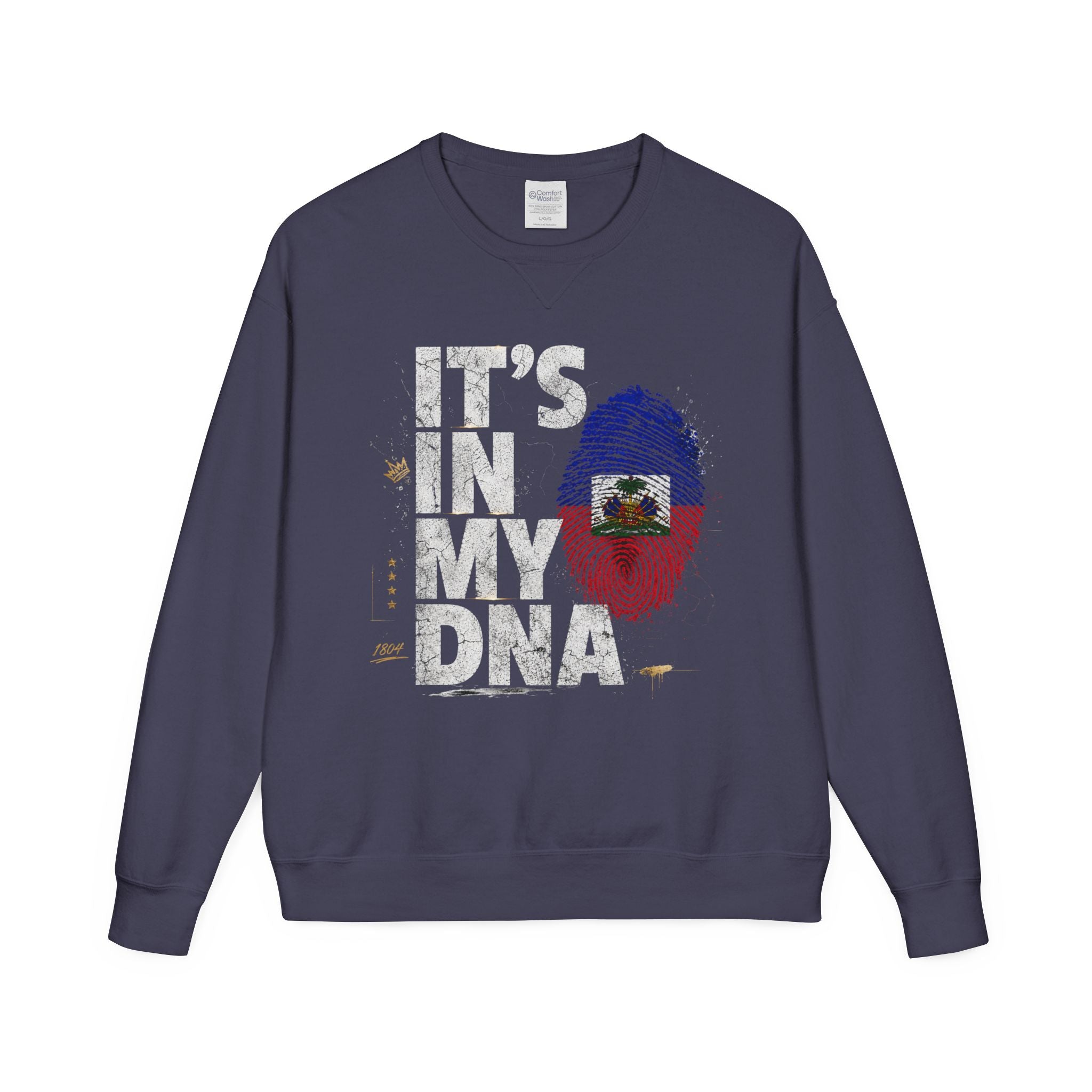My DNA 1804 Haitian Flag Crewneck — styled photo 6