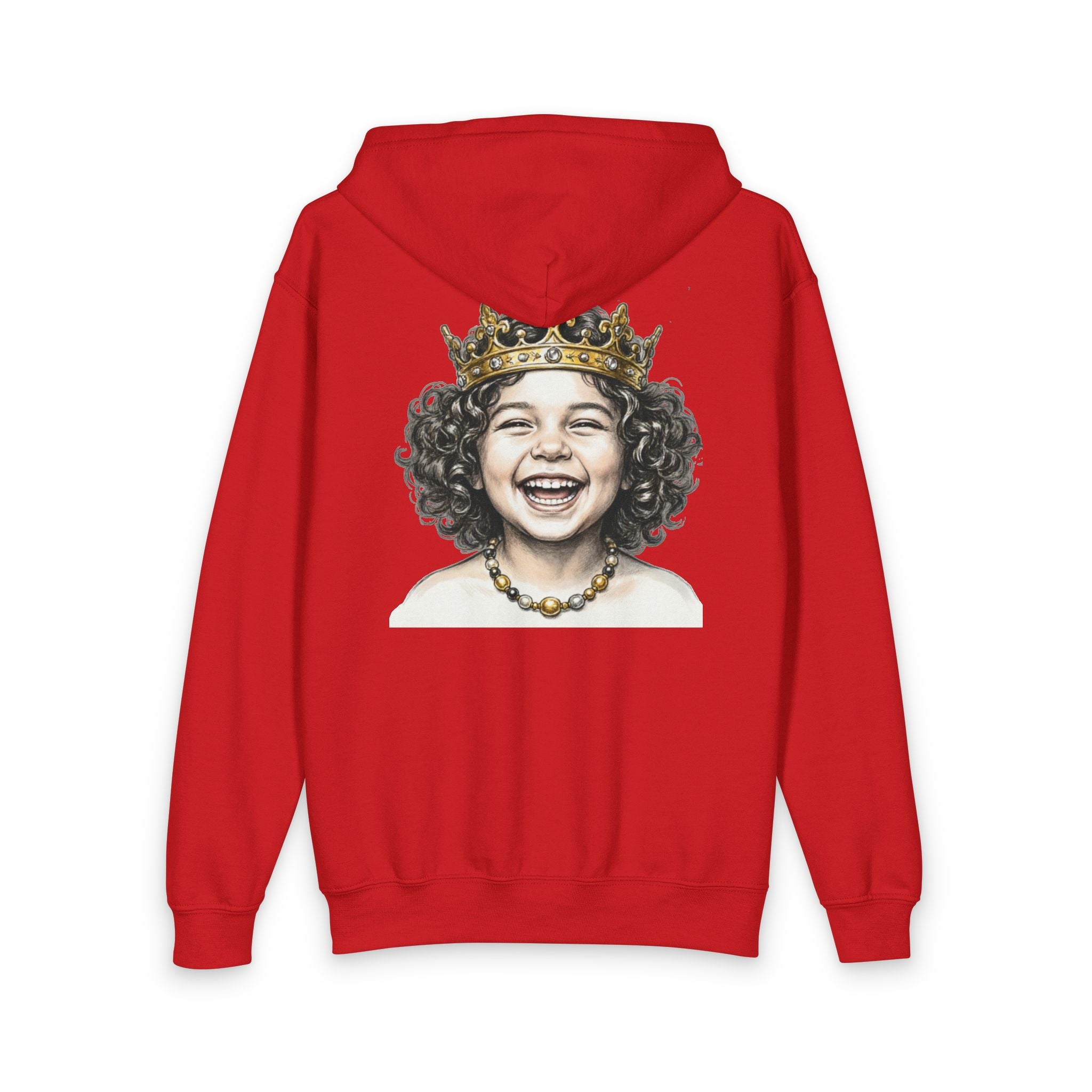 New Prince Crowned Smiling Child Youth Zip Hoodie — styled photo 10