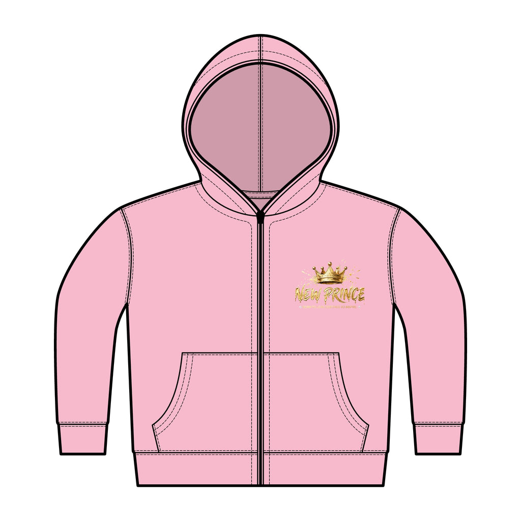 Toddler Hoodie — New Prince gold crown graphic detail