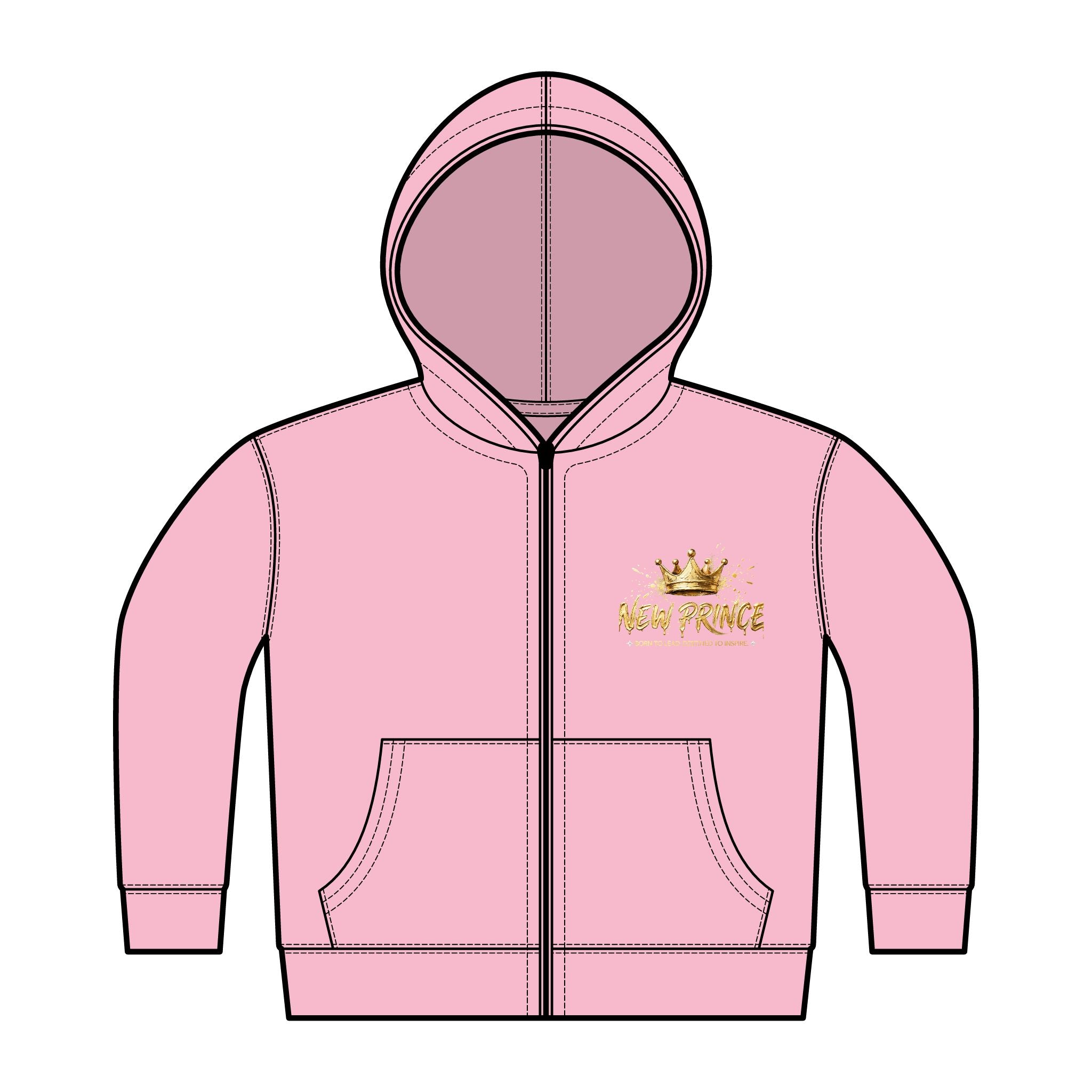 Toddler Hoodie — New Prince gold crown graphic detail
