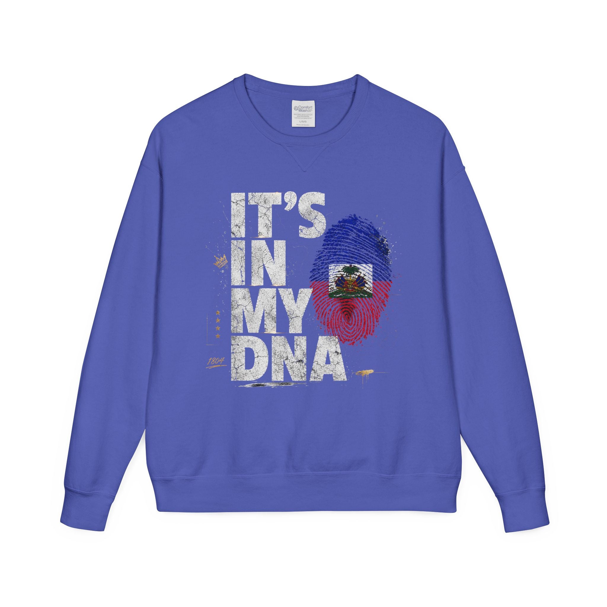 My DNA 1804 Haitian Flag Crewneck — styled photo 5