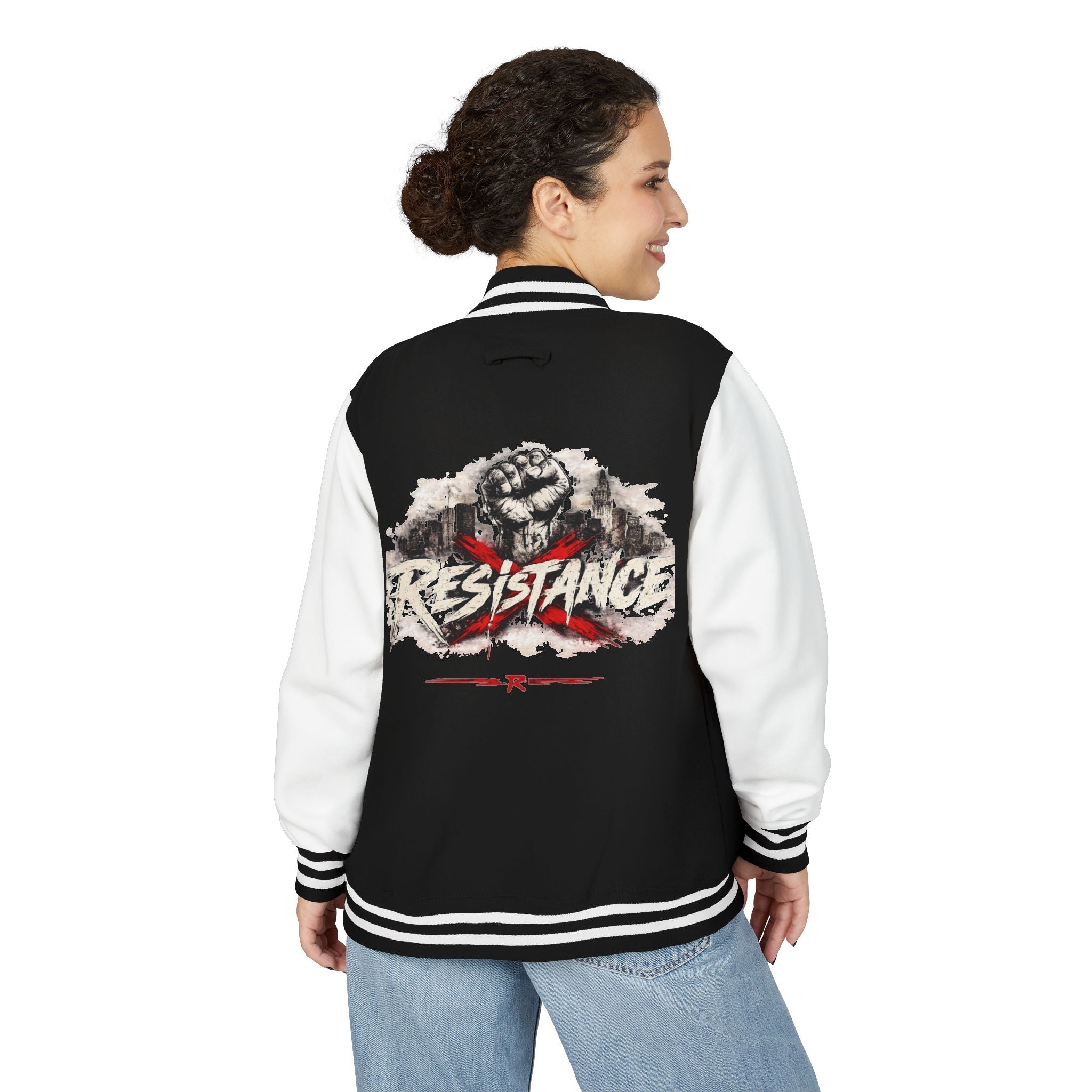 Resistance Varsity Jacket — styled photo, view 10