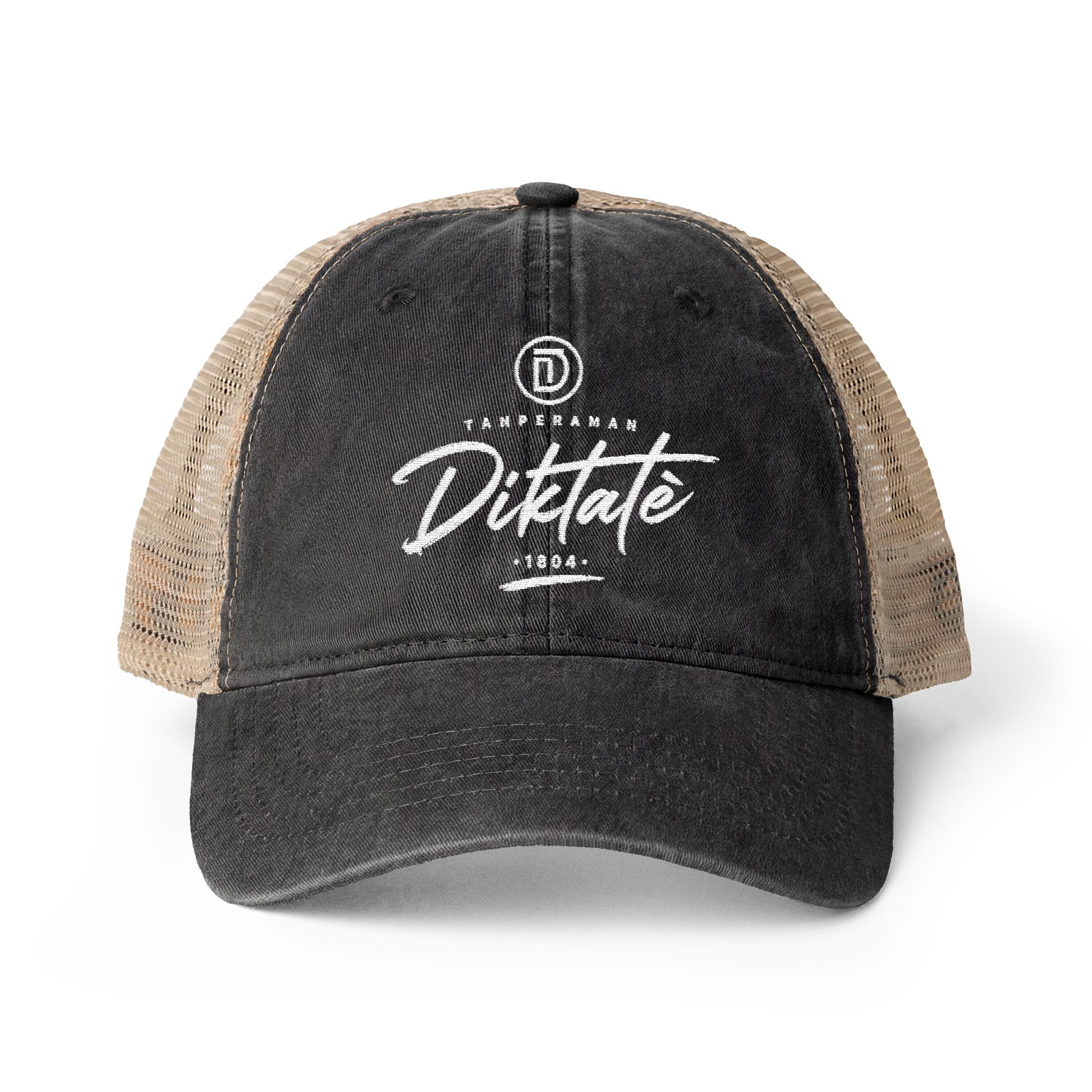 Washed Mesh-Back Cap — front view