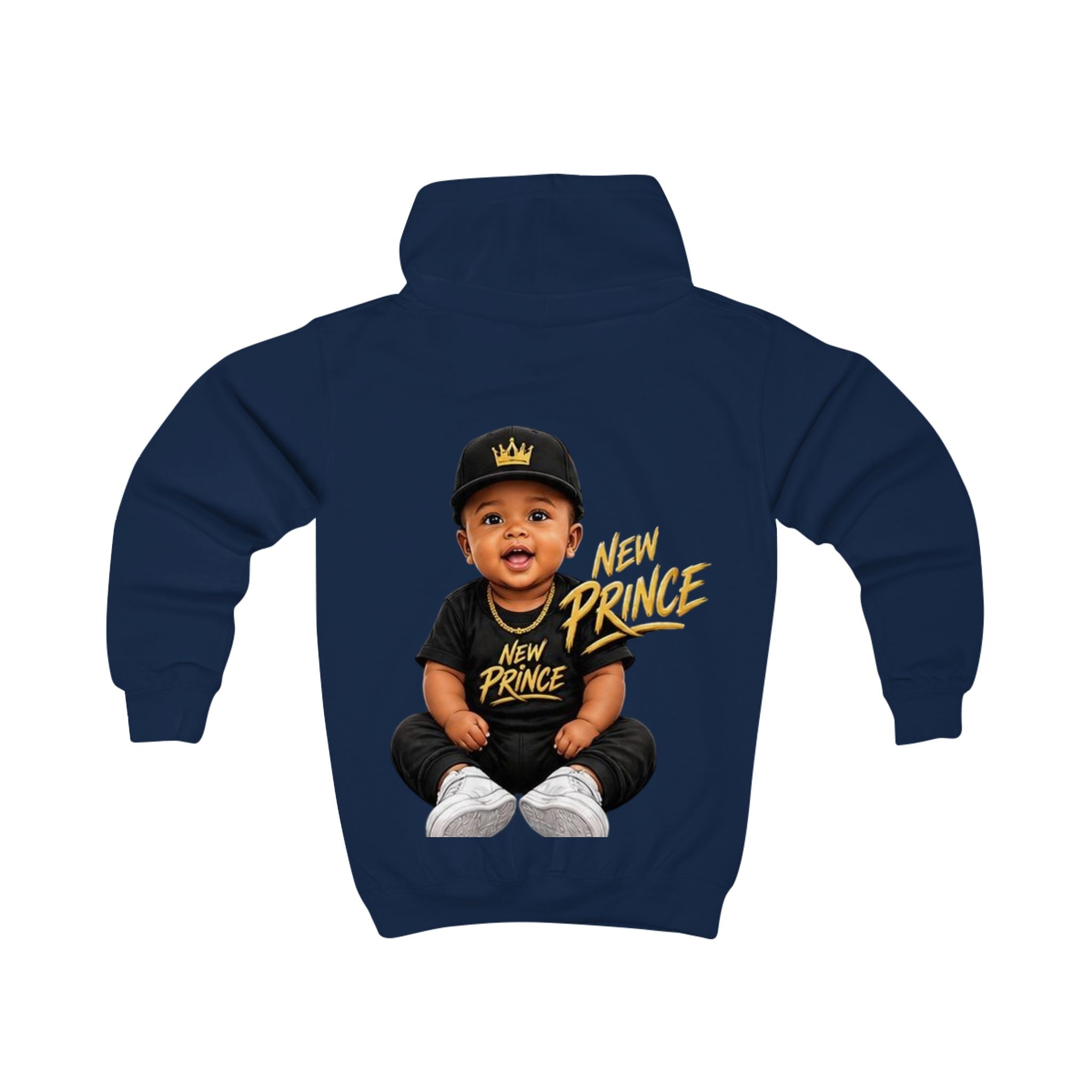 New Prince Kids Hoodie - Cute Crowned Baby Graphic Sweatshirt for Toddlers