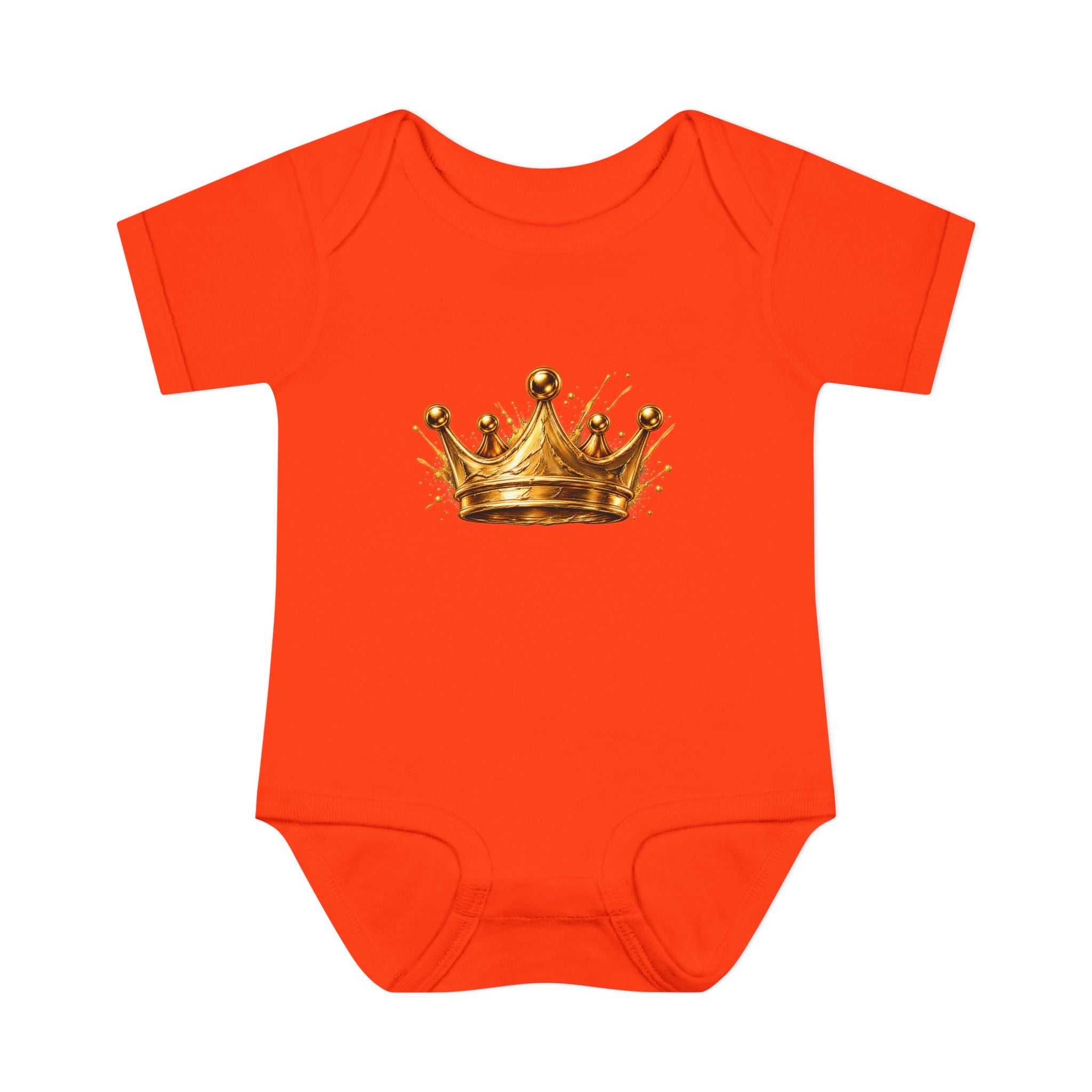 New Prince Baby Bodysuit — Infant Rib Onesie, back view