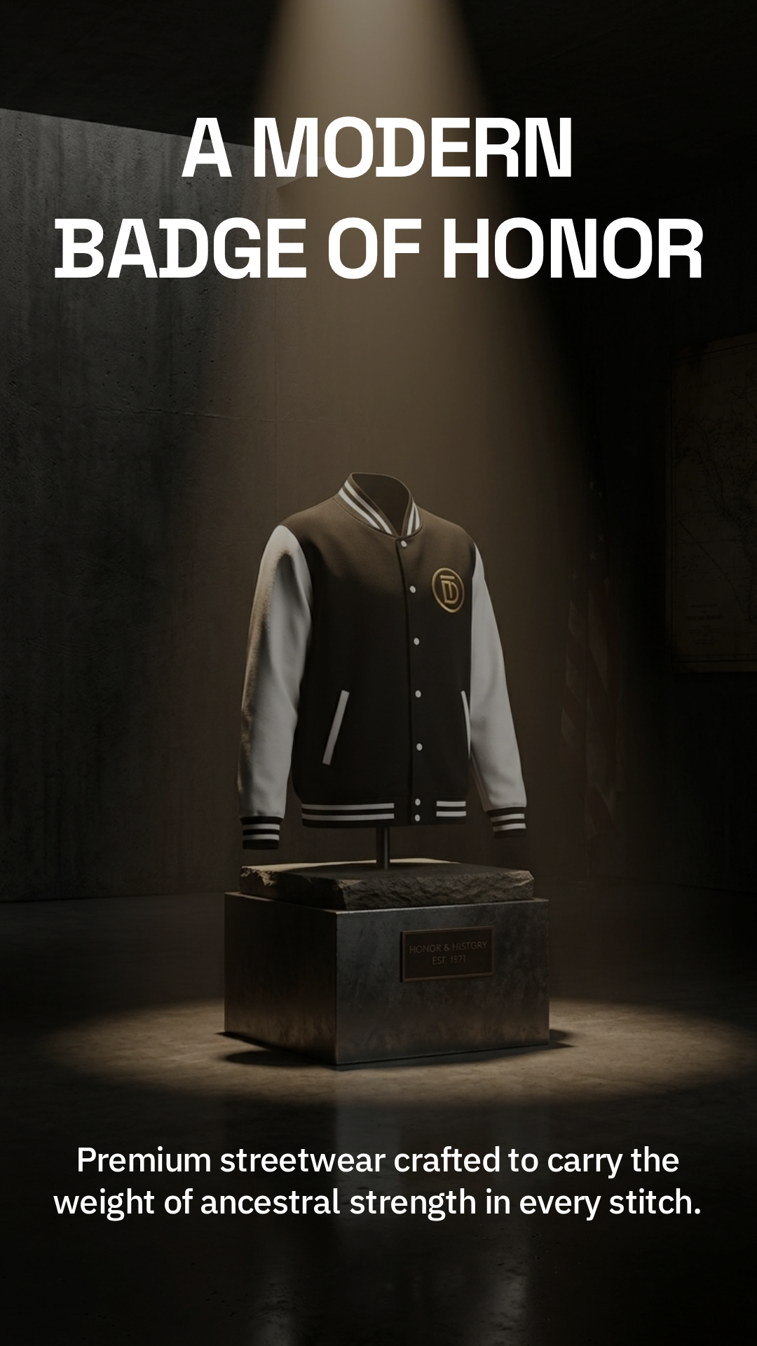 Diktatè Varsity Jacket — cinematic lifestyle shot, view 4